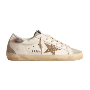 Golden Goose Super-Star – White Ice Gray Gold Glitter