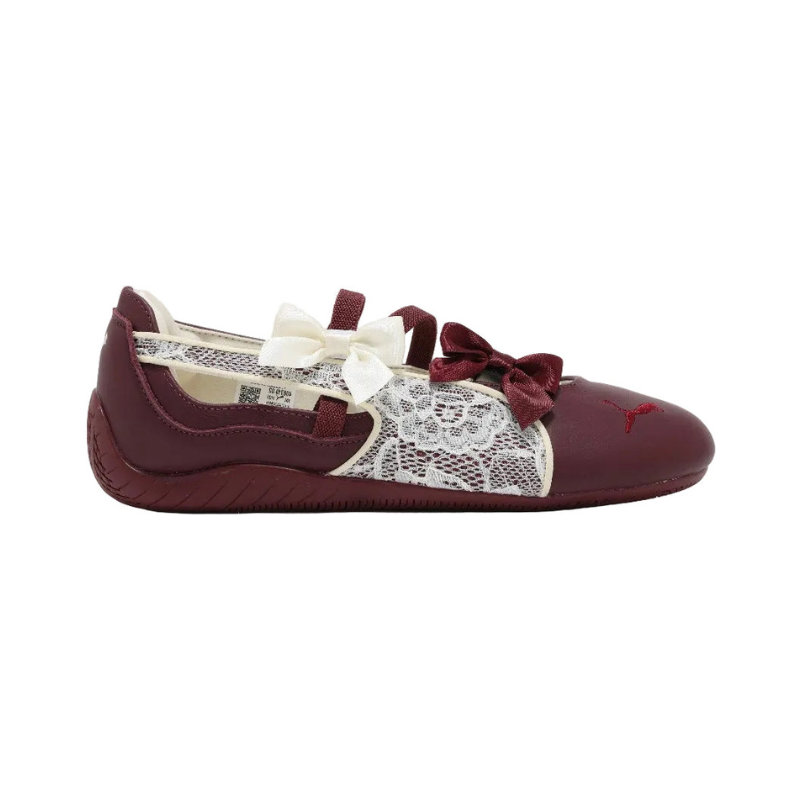 PumaSpeedcatBalletLaceRibbonMaroon